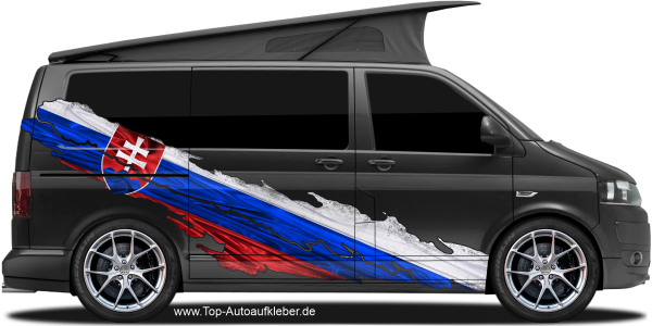Preview: Autoaufkleber Slowakische Republik | Set für beide Fahrzeugseite Preview: Autoaufkleber Slowakische Republik | Set für beide Fahrzeugseite