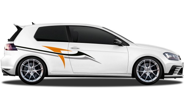 Preview: Autoaufkleber Streifen 04 | Set für beide Fahrzeugseiten
