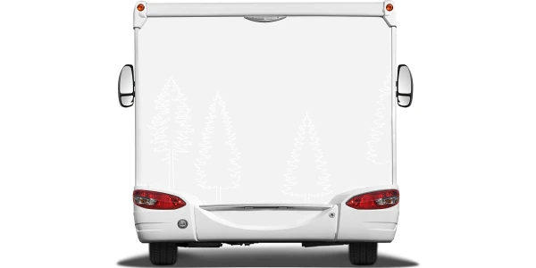 Autoaufkleber Strichzeichnung Bäume | Frei platzierbares Set