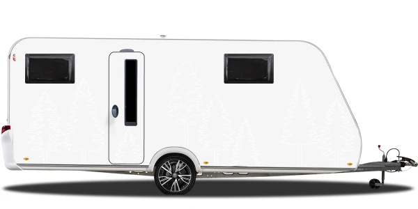 Autoaufkleber Strichzeichnung Bäume | Frei platzierbares Set