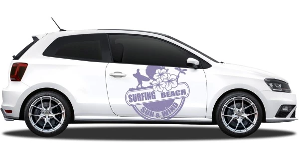 Autoaufkleber mit Surf Motiv
