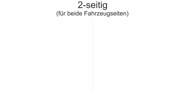 Preview: Autoaufkleber Totenkopf | Set für beide Fahrzeugseiten