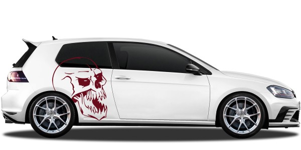 Selbstklebende Folie fürs Auto mit Totenkopf