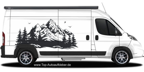 Autoaufkleber Vögel im Hochgebirge