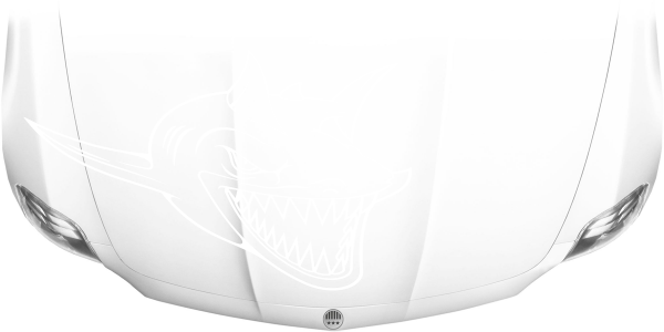 Aufkleber Motorhaube Weißer Hai