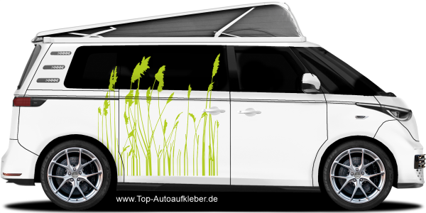 Autoaufkleber Set mit Wildgräsern