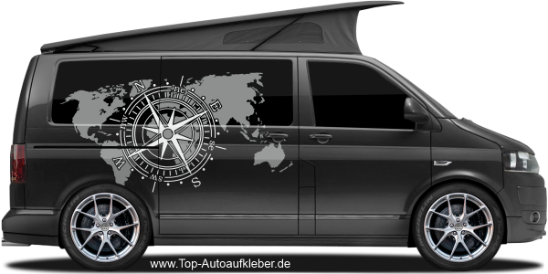 Preview: Autoaufkleber Windrose mit Atlas | Set für beide Fahrzeugseiten Preview: Autoaufkleber Windrose mit Atlas | Set für beide Fahrzeugseiten