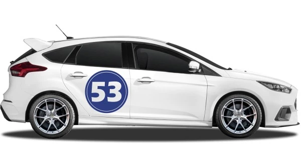 Racing Nummer als Aufkleber für Peugeot, Citroen, VW