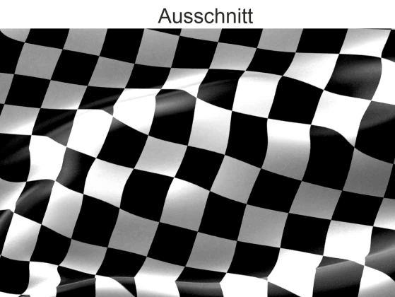 Autoaufkleber Zielflagge im Wind - Ansicht Ausschnitt