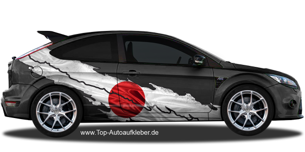 Preview: Autodekor Flagge Japan | Set für beide Fahrzeugseiten Preview: Autodekor Flagge Japan | Set für beide Fahrzeugseiten