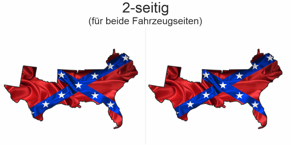 Preview: Autodekor Konföderierten Staaten | Set für beide Fahrzeugseiten Preview: Autodekor Konföderierten Staaten | Set für beide Fahrzeugseiten