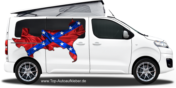 Preview: Autodekor Konföderierten Staaten | Set für beide Fahrzeugseiten Preview: Autodekor Konföderierten Staaten | Set für beide Fahrzeugseiten
