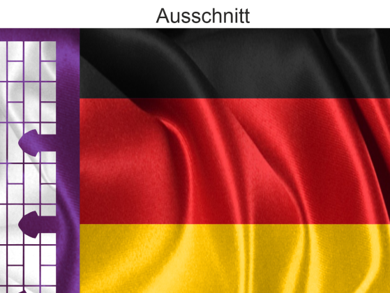 Autodekor Flagge Karte vom 17. Bundesland - Ansicht Ausschnitt
