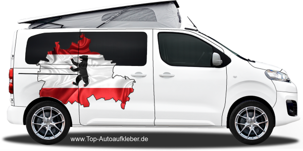 Preview: Autodekor Flagge Karte von Berlin | Set für beide Fahrzeugseiten Preview: Autodekor Flagge Karte von Berlin | Set für beide Fahrzeugseiten