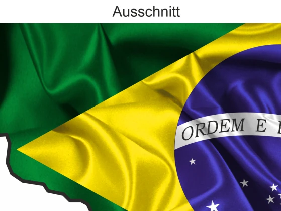 Autodekor Flagge Karte von Brasilien - Ansicht Ausschnitt