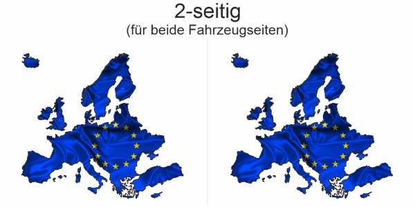 Preview: Autodekor Flagge Karte von Europa | Set für beide Fahrzeugseiten Preview: Autodekor Flagge Karte von Europa | Set für beide Fahrzeugseiten