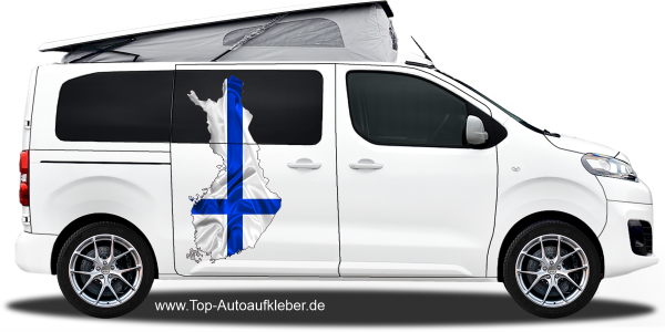 Preview: Autodekor Flagge Karte von Finnland | Set für beide Fahrzeugseiten Preview: Autodekor Flagge Karte von Finnland | Set für beide Fahrzeugseiten