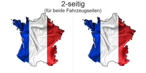 Preview: Autodekor Flagge Karte von Frankreich | Set für beide Fahrzeugseiten Preview: Autodekor Flagge Karte von Frankreich | Set für beide Fahrzeugseiten