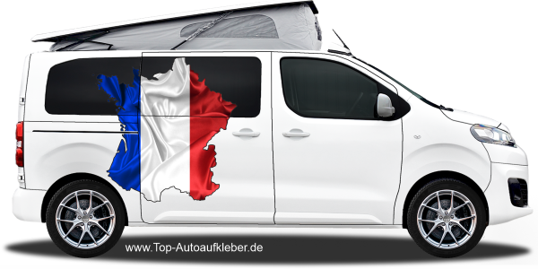 Preview: Autodekor Flagge Karte von Frankreich | Set für beide Fahrzeugseiten Preview: Autodekor Flagge Karte von Frankreich | Set für beide Fahrzeugseiten