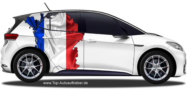 Preview: Autodekor Flagge Karte von Frankreich | Set für beide Fahrzeugseiten Preview: Autodekor Flagge Karte von Frankreich | Set für beide Fahrzeugseiten