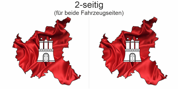 Preview: Autodekor Flagge Karte von Hamburg | Set für beide Fahrzeugseiten Preview: Autodekor Flagge Karte von Hamburg | Set für beide Fahrzeugseiten