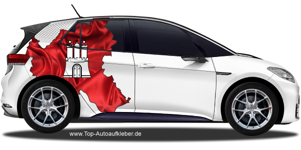 Preview: Autodekor Flagge Karte von Hamburg | Set für beide Fahrzeugseiten Preview: Autodekor Flagge Karte von Hamburg | Set für beide Fahrzeugseiten