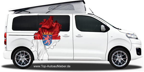 Preview: Autodekor Flagge Karte von Hessen | Set für beide Fahrzeugseiten Preview: Autodekor Flagge Karte von Hessen | Set für beide Fahrzeugseiten