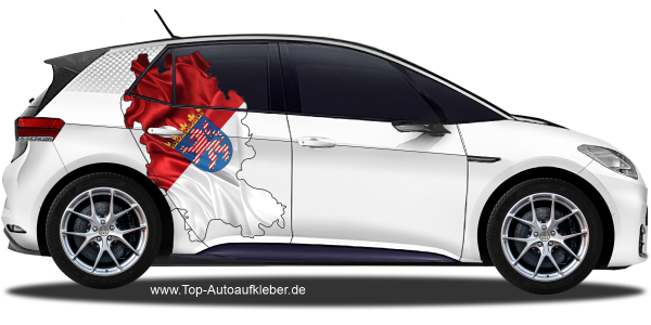 Preview: Autodekor Flagge Karte von Hessen | Set für beide Fahrzeugseiten Preview: Autodekor Flagge Karte von Hessen | Set für beide Fahrzeugseiten