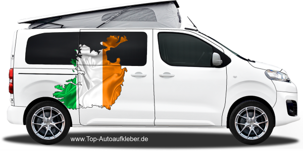 Preview: Autodekor Flagge Karte von Irland | Set für beide Fahrzeugseiten Preview: Autodekor Flagge Karte von Irland | Set für beide Fahrzeugseiten