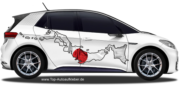 Preview: Autodekor Flagge Karte von Japan | Set für beide Fahrzeugseiten Preview: Autodekor Flagge Karte von Japan | Set für beide Fahrzeugseiten