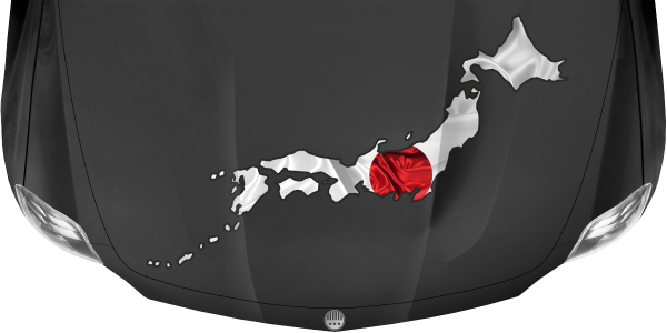 Preview: Autodekor Flagge Karte von Japan | Set für beide Fahrzeugseiten Preview: Autodekor Flagge Karte von Japan | Set für beide Fahrzeugseiten