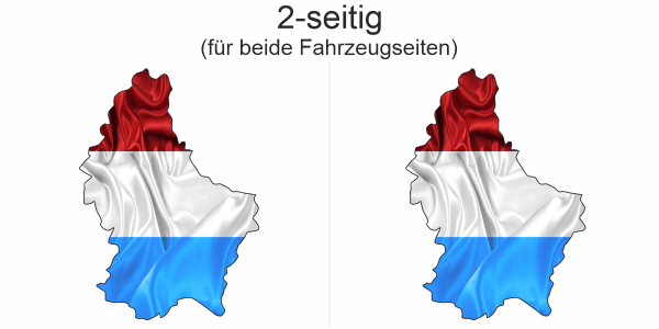 Preview: Autodekor Flagge Karte von Luxemburg | Set für beide Fahrzeugseiten Preview: Autodekor Flagge Karte von Luxemburg | Set für beide Fahrzeugseiten