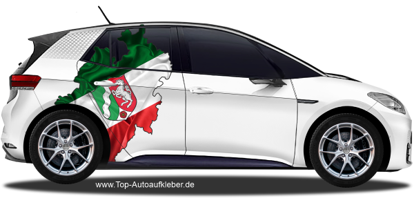 Preview: Autodekor Flagge Karte von NRW | Set für beide Fahrzeugseiten Preview: Autodekor Flagge Karte von NRW | Set für beide Fahrzeugseiten