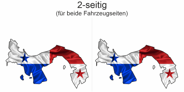 Preview: Autodekor Flagge Karte von Panama | Set für beide Fahrzeugseiten Preview: Autodekor Flagge Karte von Panama | Set für beide Fahrzeugseiten