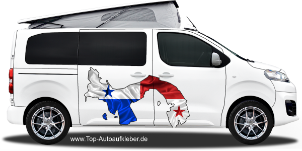 Preview: Autodekor Flagge Karte von Panama | Set für beide Fahrzeugseiten Preview: Autodekor Flagge Karte von Panama | Set für beide Fahrzeugseiten