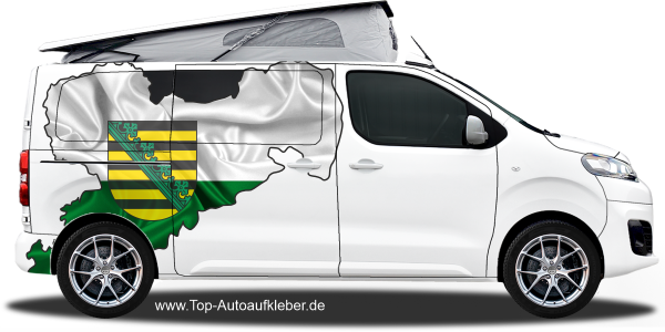 Preview: Autodekor Flagge Karte von Sachsen | Set für beide Fahrzeugseiten Preview: Autodekor Flagge Karte von Sachsen | Set für beide Fahrzeugseiten