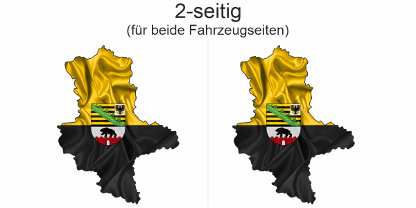 Preview: Autodekor Flagge Karte von Sachsen-Anhalt | Set für beide Fahrzeugseiten Preview: Autodekor Flagge Karte von Sachsen-Anhalt | Set für beide Fahrzeugseiten