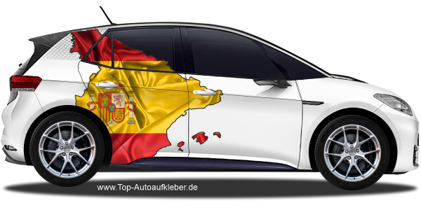 Preview: Autodekor Flagge Karte von Spanien | Set für beide Fahrzeugseiten Preview: Autodekor Flagge Karte von Spanien | Set für beide Fahrzeugseiten