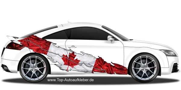 Autodekor Kanadische Flagge auf Fahrzeugseite von PKW