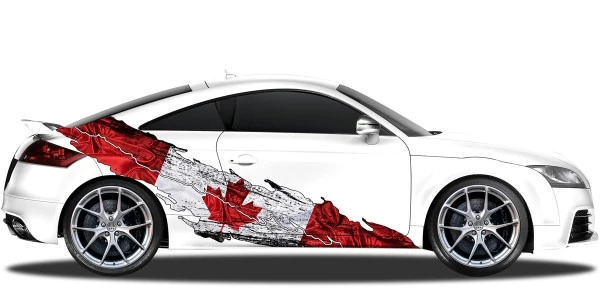 Autodekor Kanadische Flagge | Aufkleber Set für beide Fahrzeugseiten