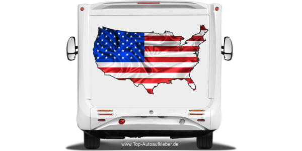 Preview: Autodekor Silhouette und Flagge der Vereinigten Staaten von Amerika Preview: Autodekor Silhouette und Flagge der Vereinigten Staaten von Amerika