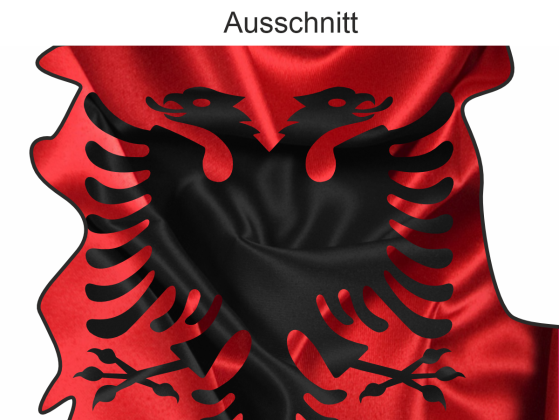 Preview: Autodekor Silhouette von Albanien - Ansicht Ausschnitt