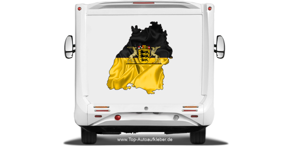 Preview: Autodekor Silhouette von Baden-Württemberg