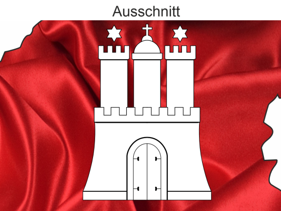 Autodekor Silhouette von Hamburg - Ansicht Ausschnitt