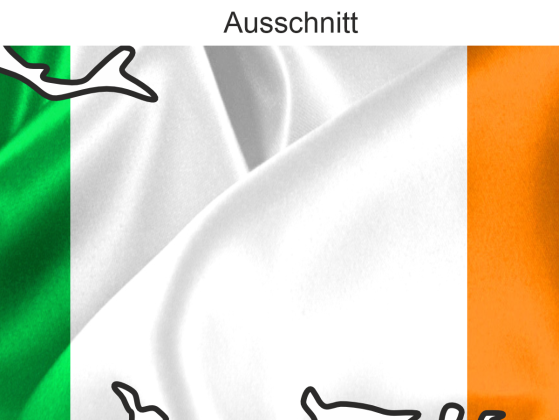Autodekor Silhouette von Irland - Ansicht Ausschnitt