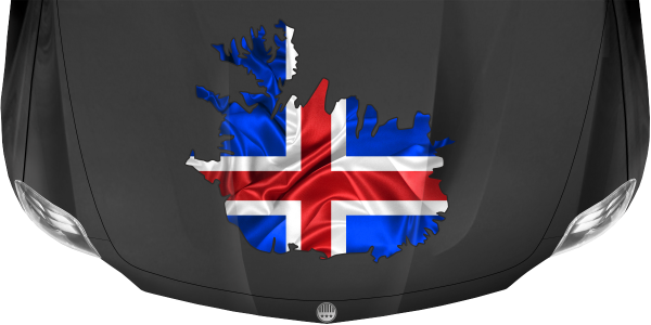 Preview: Autodekor Silhouette von Island Preview: Autodekor Silhouette von Island