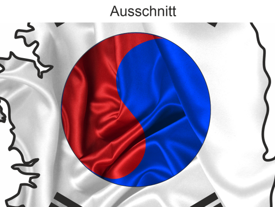 Preview: Autodekor Silhouette von Südkorea Preview: Autodekor Silhouette von Südkorea - Ansicht Ausschnitt