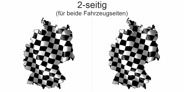 Preview: Autodekor Zielflagge Karte von Deutschland | Set für beide Fahrzeugseiten Preview: Autodekor Zielflagge Karte von Deutschland | Set für beide Fahrzeugseiten