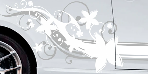 Dekorfolie mit Blumendecor