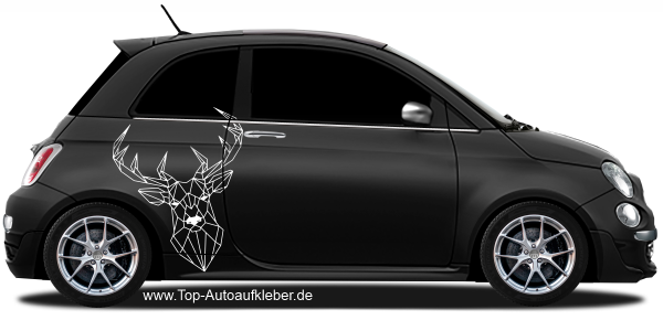Preview: Autoaufkleber Geometrischer Hirsch | Set für beide Fahrzeugseiten Preview: Autoaufkleber Geometrischer Hirsch | Set für beide Fahrzeugseiten
